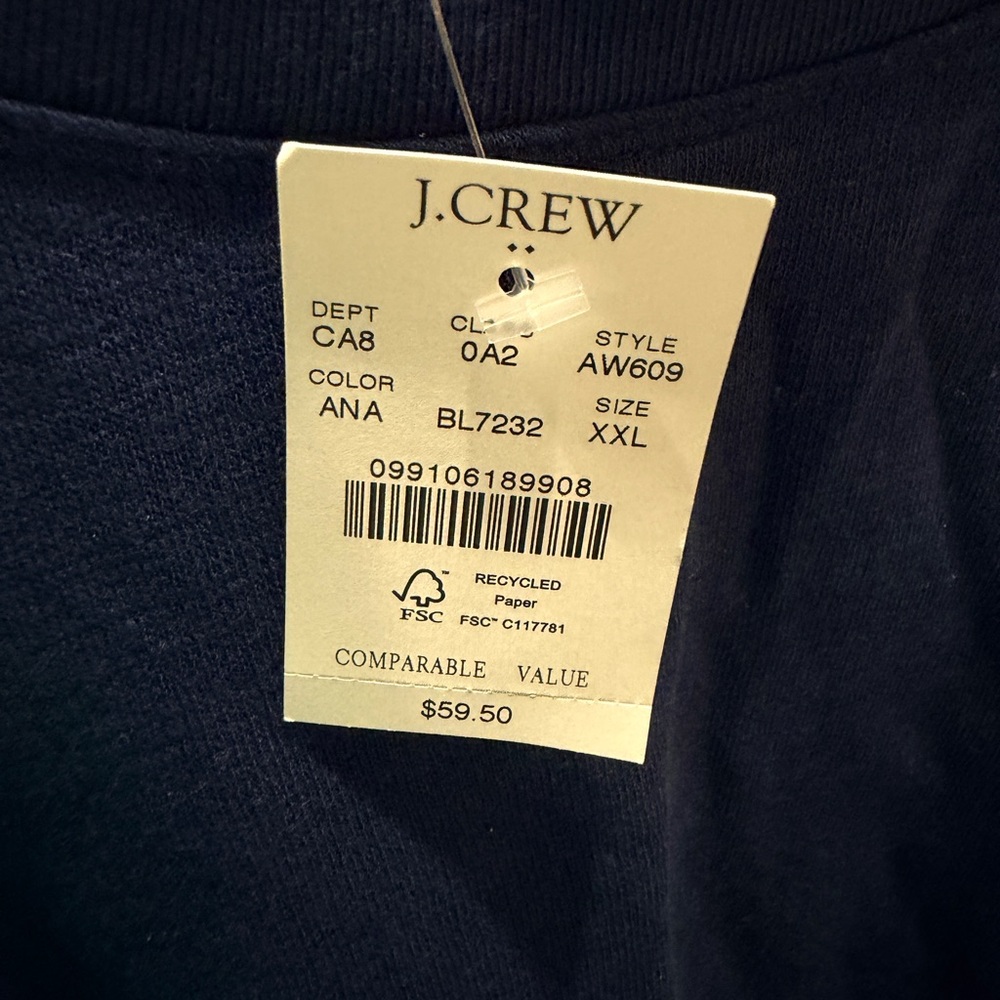 J. Crew Women's Navy Crewneck Sweater - Picture 4 of 4